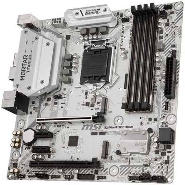 Alt view image 3 of 5 - MSI B360M MORTAR TITANIUM LGA 1151 (300 Series) Intel B360 HDMI SATA 6Gb/s Micro ATX Intel Motherboard