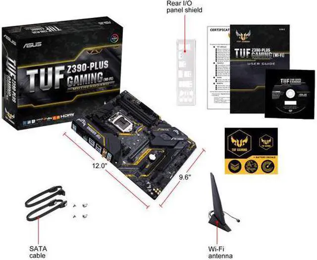 Alt view image 6 of 6 - ASUS TUF Z390-Plus Gaming (Wi-Fi) LGA 1151 (300 Series) Intel Z390 SATA 6Gb/s ATX Intel Motherboard