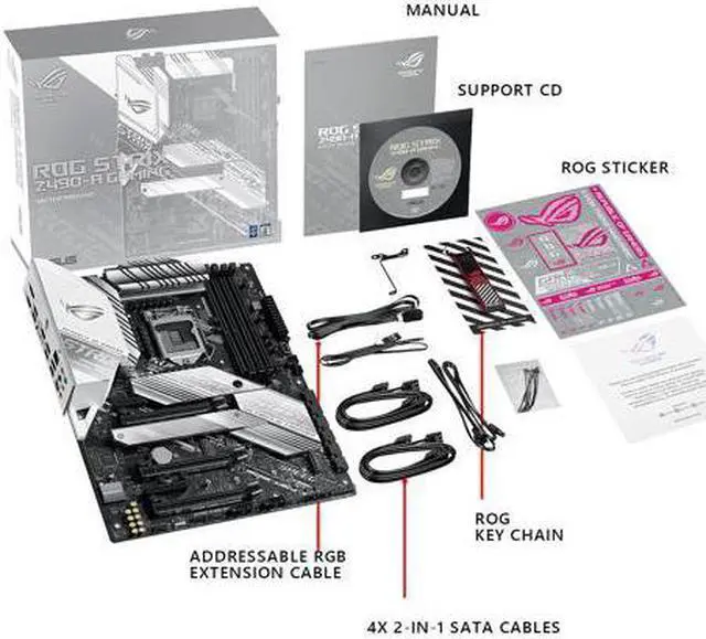 Alt view image 6 of 11 - ASUS ROG STRIX Z490-A GAMING LGA 1200 (Intel 10th Gen) Intel Z490 SATA 6Gb/s ATX Intel Motherboard (12+2 Power Stages, DDR4 4600, Intel 2.5Gb Ethernet, USB 3.2 Gen 2, AURA Sync)