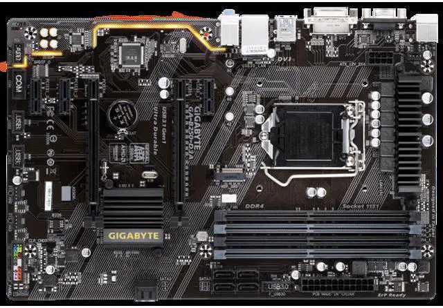 Alt view image 3 of 4 - Gigabyte b250-d3a desktop 1151 computer motherboard supports DDR4 memory