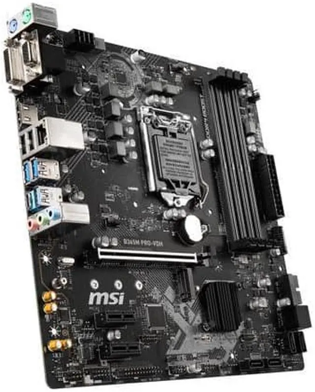 Alt view image 4 of 7 - MSI PRO B365M PRO-VDH LGA 1151 (300 Series) Intel B365 SATA 6Gb/s Micro ATX Intel Motherboard
