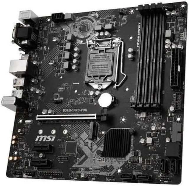 Alt view image 3 of 7 - MSI PRO B365M PRO-VDH LGA 1151 (300 Series) Intel B365 SATA 6Gb/s Micro ATX Intel Motherboard