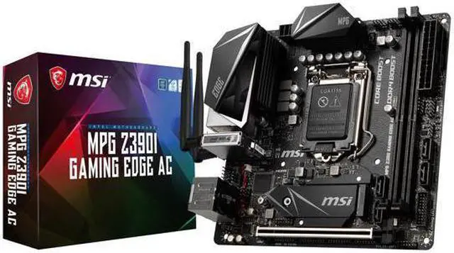 Alt view image 7 of 7 - MSI MPG Z390I GAMING EDGE AC LGA 1151 (300 Series) Intel Z390 HDMI SATA 6Gb/s USB 3.1 Mini ITX Intel Motherboard