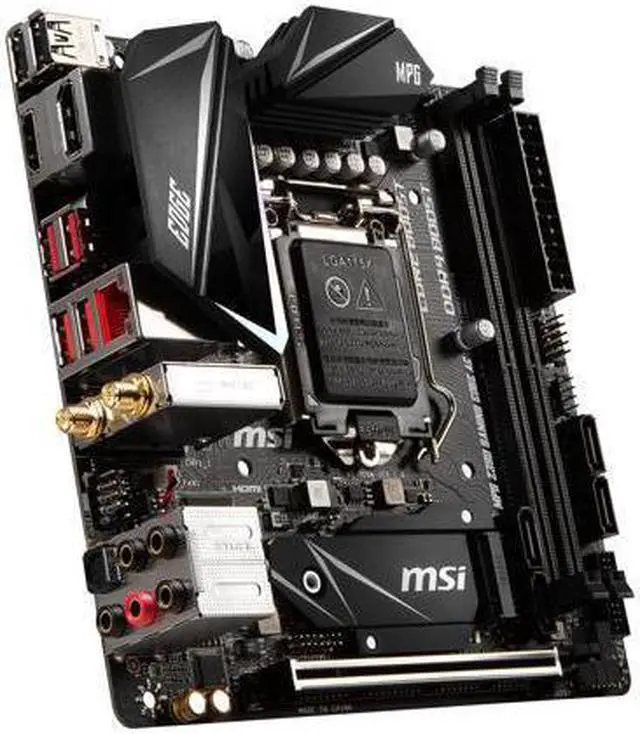 Alt view image 4 of 7 - MSI MPG Z390I GAMING EDGE AC LGA 1151 (300 Series) Intel Z390 HDMI SATA 6Gb/s USB 3.1 Mini ITX Intel Motherboard