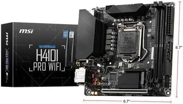 Alt view image 7 of 7 - MSI PRO H410I PRO WIFI LGA 1200 Intel H410 SATA 6Gb/s Mini ITX Intel Motherboard