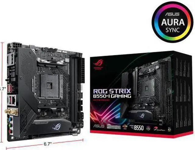 Alt view image 7 of 14 - ASUS ROG STRIX B550-I GAMING AM4 AMD B550 SATA 6Gb/s Mini ITX AMD Motherboard