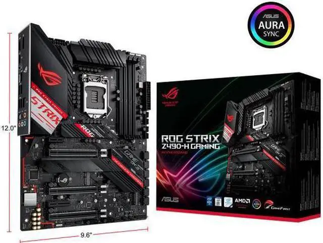 Alt view image 6 of 6 - ASUS ROG STRIX Z490-H GAMING LGA 1200 (Intel 10th Gen) Intel Z490 SATA 6Gb/s ATX Intel Motherboard (12+2 Power Stages, DDR4 4600, Intel 2.5Gb Ethernet, USB 3.2 Gen 2, AURA Sync)