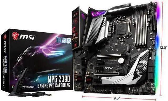 Alt view image 7 of 7 - MSI MPG Z390 GAMING PRO CARBON AC LGA 1151 (300 Series) Intel Z390 HDMI SATA 6Gb/s USB 3.1 ATX Intel Motherboard