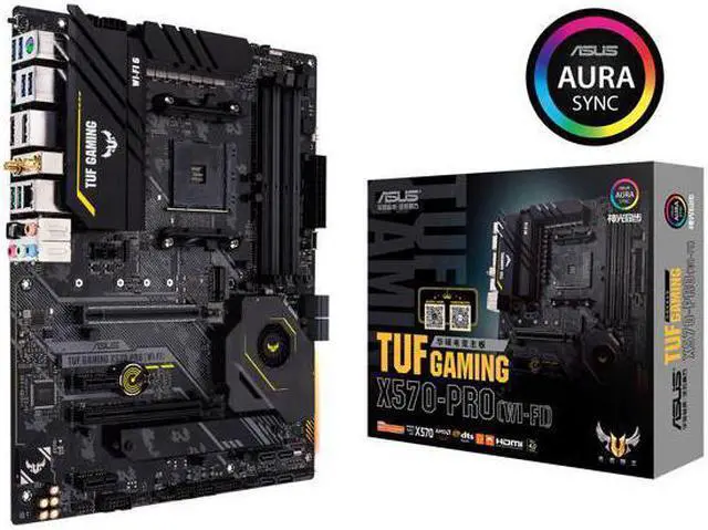 Main image of ASUS TUF Gaming X570-PRO (WiFi 6) AMD AM4 (3rd Gen Ryzen ATX Gaming Motherboard (PCIe 4.0, 2.5Gb LAN, BIOS Flashback, HDMI, USB 3.2 Gen 2, Addressable Gen 2 RGB Header and Aura Sync)