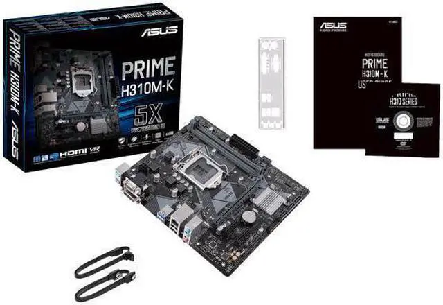 Alt view image 5 of 6 - ASUS PRIME H310M-K LGA 1151 (300 Series) Intel H310 SATA 6Gb/s USB 3.1 uATX Intel Motherboard