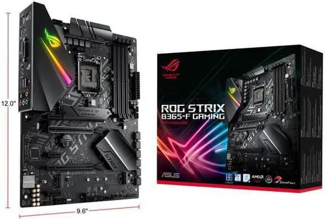Alt view image 7 of 7 - ASUS ROG STRIX B365-F GAMING Support 9th/8th Gen Intel Processor with Aura Sync RGB, Dual M.2, DisplayPort, HDMI, DVI, SATA 6Gbps and USB 3.1 Gen 2 ATX Gaming Motherboard
