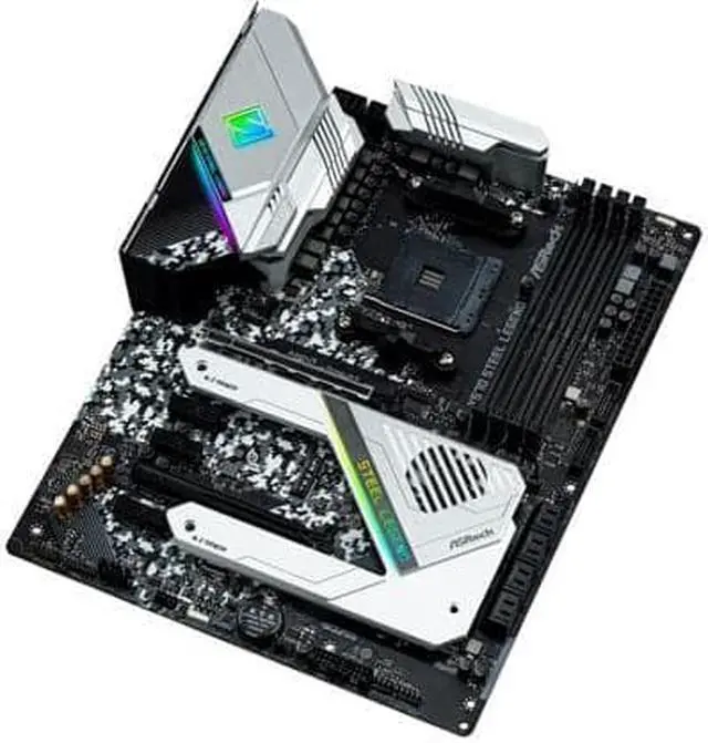 Alt view image 3 of 7 - ASRock X570 STEEL LEGEND AM4 AMD X570 SATA 6Gb/s ATX AMD Motherboard