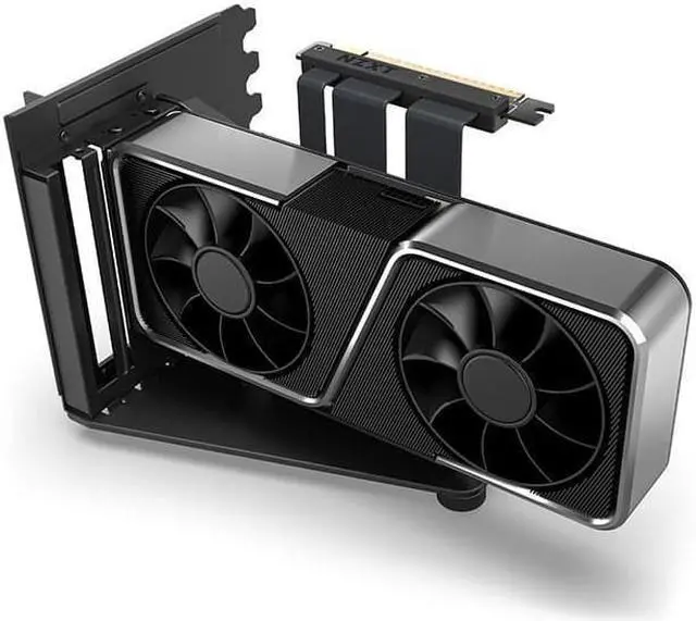Alt view image 5 of 7 - NZXT Vertical GPU Mounting Kit-Black (AB-RH175-B1), Including GPU Holder & PCIe 4.0 Riser Cable,Designed for the NZXT H7 Cases Series