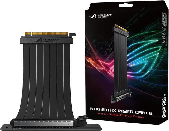 Main image of RS200 ROG Strix Riser Cable with 240 mm PCI-E x16, 90 Degree Adapter, Unique SafeSlot Design, EMI Shielding (RS200)