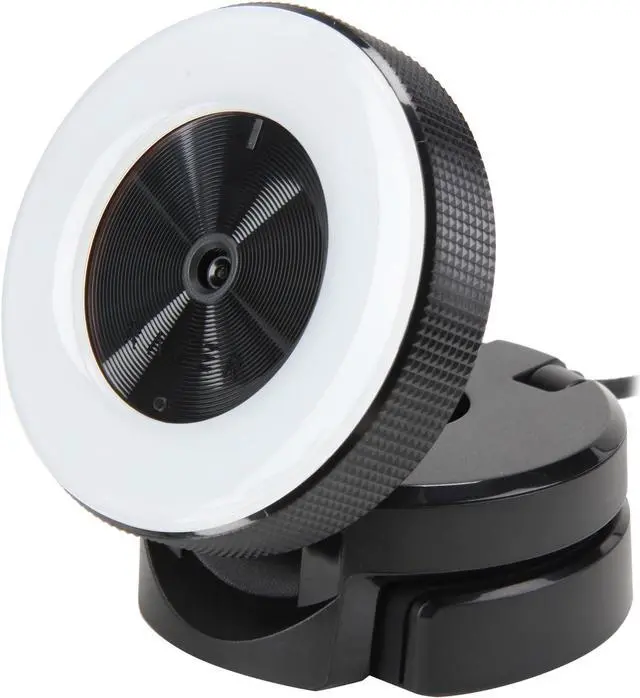Main image of Kiyo Streaming Webcam: 1080p 30 FPS / 720p 60 FPS - Ring Light w/Adjustable Brightness - Built-in Microphone - Advanced Autofocus, Black