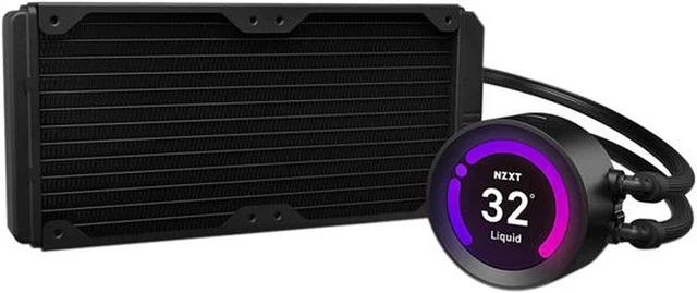 Alt view image 2 of 7 - NZXT Kraken Z53 240mm Liquid Cooler with LCD Display - Black
