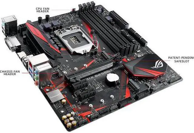 Alt view image 3 of 7 - ASUS ROG STRIX B250G GAMING LGA1151 DDR4 HDMI DVI M.2 Micro-ATX Motherboard with USB 3.1