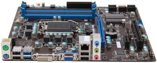 Alt view image 2 of 5 - MSI B75MA-P45 LGA 1155 Intel B75 SATA 6Gb/s USB 3.0 Micro ATX Intel Motherboard with UEFI BIOS