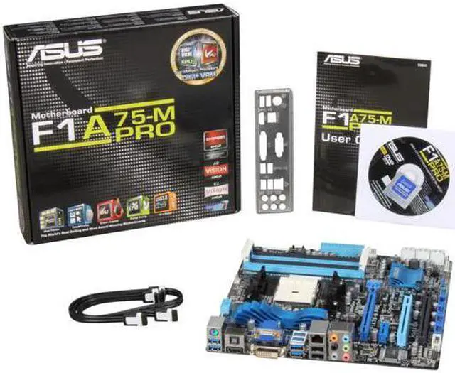 Alt view image 5 of 5 - ASUS F1A75-M PRO FM1 AMD A75 (Hudson D3) SATA 6Gb/s USB 3.0 HDMI Micro ATX AMD Motherboard with UEFI BIOS