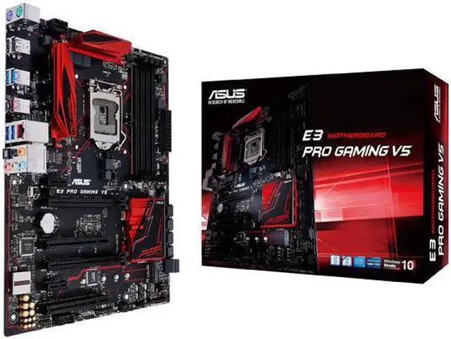 Alt view image 6 of 7 - ASUS E3 PRO GAMING V5 LGA 1151 Intel C232 SATA 6Gb/s USB 3.1 USB 3.0 ATX Intel Motherboard