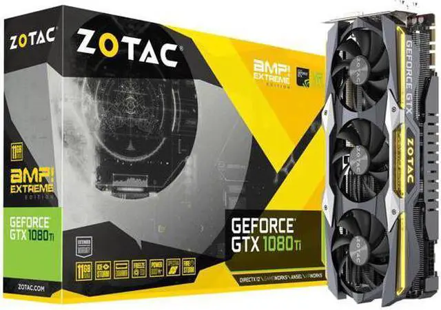 Alt view image 6 of 7 - ZOTAC GeForce GTX 1080 Ti AMP Extreme 11GB GDDR5X 352-bit Gaming Graphics Card VR Ready 16+2 Power Phase Freeze Fan Stop IceStorm Cooling Spectra Lighting ZT-P10810C-10P