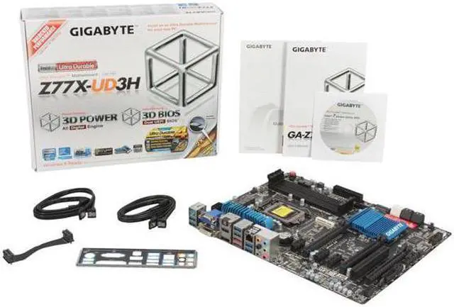 Alt view image 5 of 5 - GIGABYTE GA-Z77X-UD3H LGA 1155 Intel Z77 HDMI SATA 6Gb/s USB 3.0 ATX Intel Motherboard