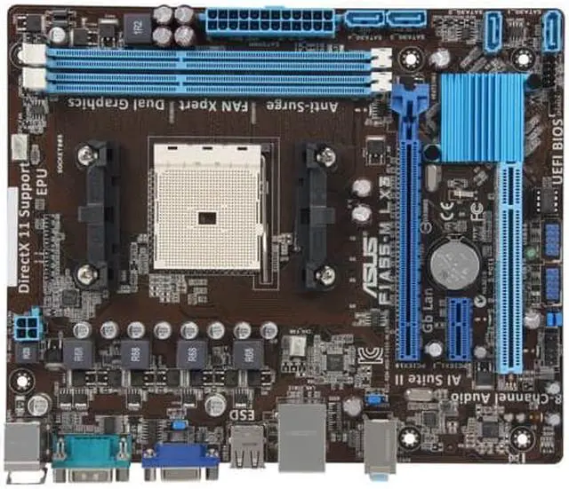 Alt view image 3 of 4 - ASUS F1A55-M LX3 FM1 AMD A55 (Hudson D2) uATX AMD Motherboard