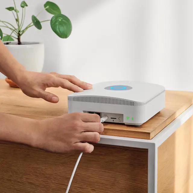 Alt view image 2 of 15 - Ring Alarm Pro Base Station + built-in eero Wi-Fi 6 router, 24/7 backup internet