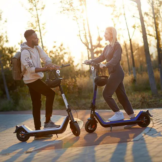Alt view image 5 of 7 - NIU Kick Electric Scooter Adult KQi3 Sport, Foldable 25 Mile Range 17mph, White