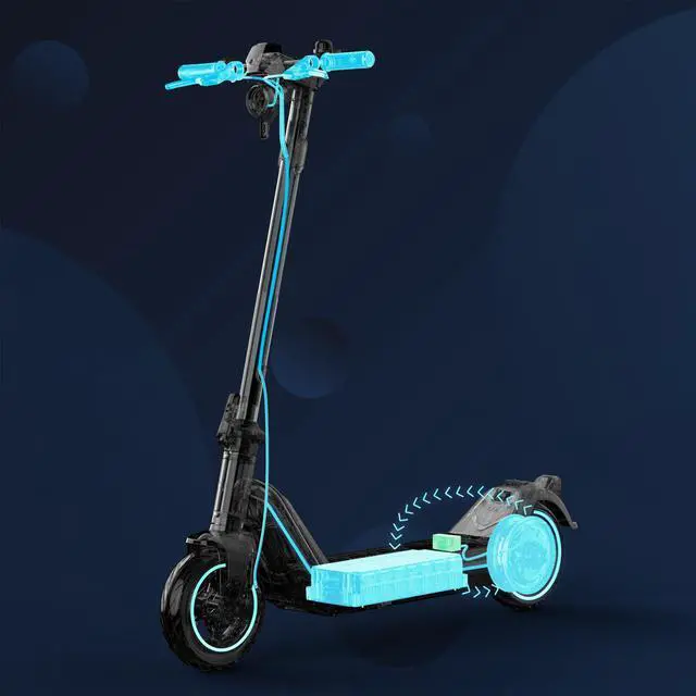 Alt view image 7 of 7 - NIU Kick Electric Scooter Adult KQi3 Sport, Foldable 25 Mile Range 17mph, White