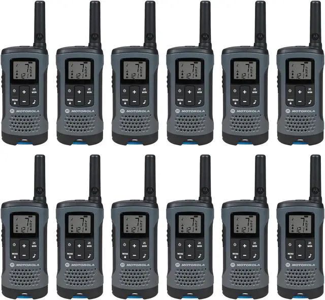 Main image of Motorola Talkabout T200 Two-Way Radio, 20 Mile, 12 Pack, Grey
