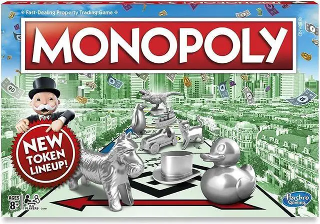 Alt view image 9 of 17 - Monopoly Updatd Tokens Classic Gameplay Family Fun Board Game Hasbro C1009