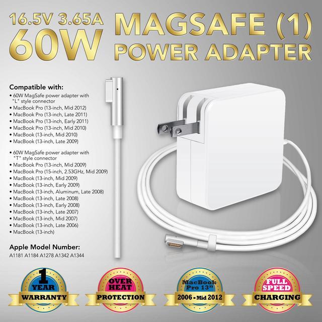 NEW Original 60W MagSafe1 Power Adapter MacBook Pro Charger A1184 A1330  A1344