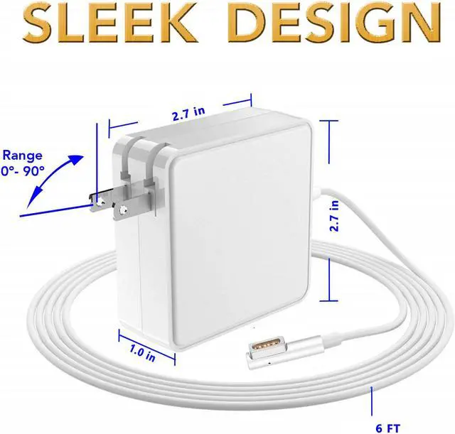 Alt view image 4 of 7 - For APPLE Mac book Air 45W Type1 Power Adapter Charger A1374 A1224 MB283LL/A (Before Mid 2012 Models)