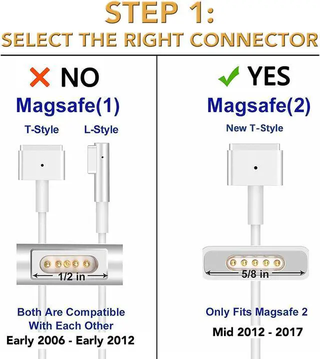 Alt view image 2 of 7 - New Power Charger For 2013 2014 2015 Apple Macbook Air 11/13" A1466 45W 14.85V 3.05A (ZA-APPLE-45W-MS2)