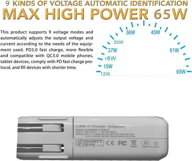 Alt view image 4 of 13 - USB Type-C Power Adapter Charger For Apple iPad Pro 11'' 12.9" MacBook Air Retina 2018