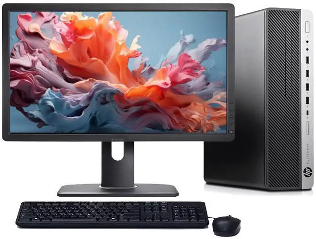 Main image of HP ProDesk G5 Desktop PC | Windows 11 Pro | Intel i7 9th gen Processor | 8GB RAM | 128GB SSD | 22" LCD