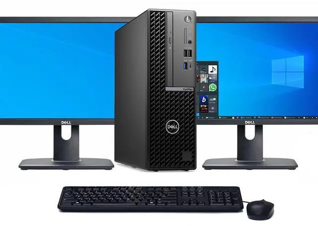 Main image of Dell OptiPlex 9800 SFF PC Windows 11 | Dual-Core i5 6th gen CPU | 32GB RAM | 1TB SSD | Dual 22" LCD's