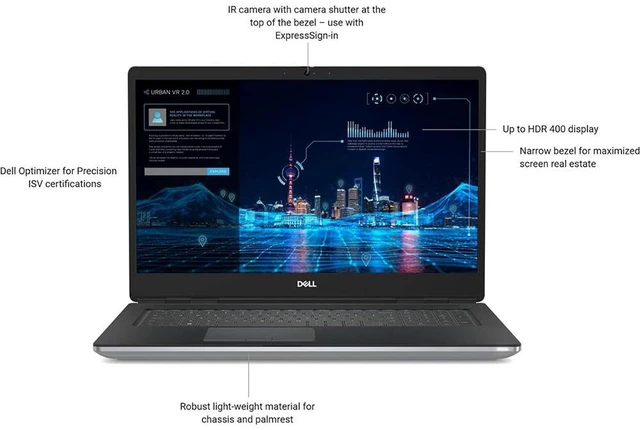 Alt view image 3 of 5 - Dell Precision 7560 15.6" PC Windows 11 Laptop | Intel Core Xeon W-11855M gen | 32GB RAM | 1TB SSD