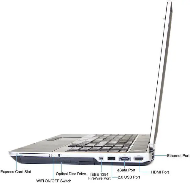 Alt view image 2 of 5 - Dell Latitude E6520 15.6" 1366x768 Laptop PC, Intel Core i5-2520M 2.5GHz, 8GB DDR3 RAM, 256GB SSD, Win-10 Pro x64