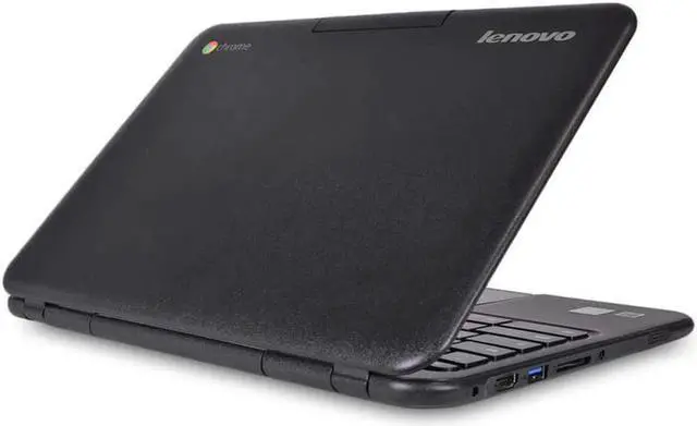 Alt view image 2 of 8 - Lenovo Chromebook 80SF0001US Intel Celeron N3050 X2 1.6GHz 4GB 16GB SSD 11.6", Black