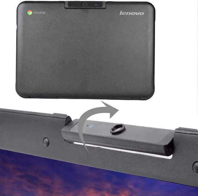 Alt view image 4 of 8 - Lenovo Chromebook 80SF0001US Intel Celeron N3050 X2 1.6GHz 4GB 16GB SSD 11.6", Black