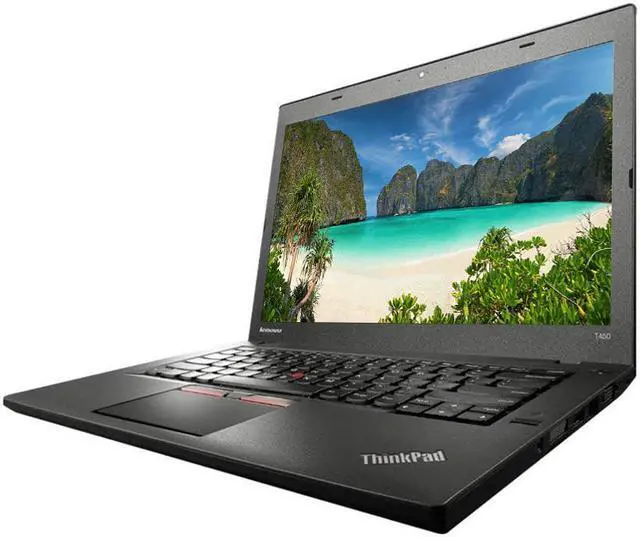 Alt view image 4 of 7 - Lenovo Laptop ThinkPad T450 Intel Core i5 4th Gen 4300U (1.90GHz) 16 GB Memory 256 GB SSD Intel HD Graphics 4400 14.0" Windows 10 Pro 64-bit Grade A