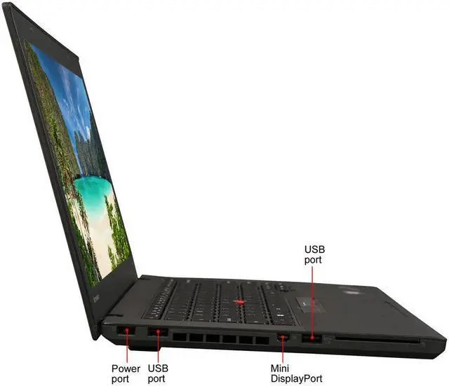 Alt view image 6 of 7 - Lenovo Laptop ThinkPad T450 Intel Core i5 4th Gen 4300U (1.90GHz) 16 GB Memory 256 GB SSD Intel HD Graphics 4400 14.0" Windows 10 Pro 64-bit Grade A
