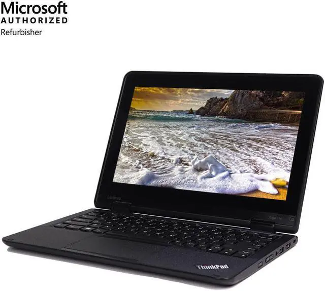 Alt view image 2 of 7 - Lenovo ThinkPad Yoga 11e 2-in-1 Laptop/Tablet 11.6" HD Touchscreen Laptop Windows 10 Home Intel N2930 Processor 1.60 GHz 4GB RAM 128GB SSD Webcam Wi-Fi Bluetooth 4.0 HDMI USB 3.0 10-Point Touchscreen