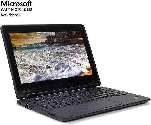 Alt view image 3 of 7 - Lenovo ThinkPad Yoga 11e 2-in-1 Laptop/Tablet 11.6" HD Touchscreen Laptop Windows 10 Home Intel N2930 Processor 1.60 GHz 4GB RAM 128GB SSD Webcam Wi-Fi Bluetooth 4.0 HDMI USB 3.0 10-Point Touchscreen