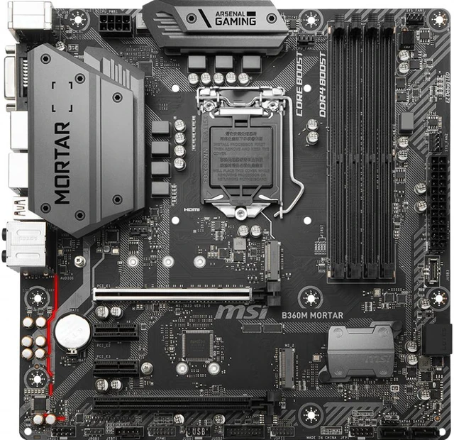 Main image of MSI B360M MORTAR Intel B360M 1151 LGA MicroATX M.2 Desktop Motherboard A