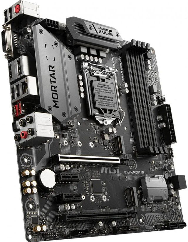 Alt view image 3 of 4 - MSI B360M MORTAR Intel B360M 1151 LGA MicroATX M.2 Desktop Motherboard A