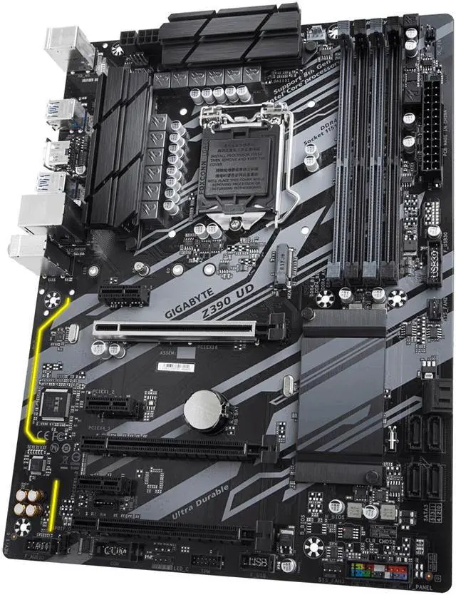 Alt view image 3 of 5 - Gigabyte Z390 UD Intel Z390 1151 LGA ATX M.2 Desktop Motherboard A