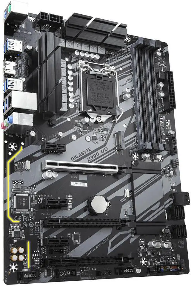 Alt view image 2 of 5 - Gigabyte Z390 UD Intel Z390 1151 LGA ATX M.2 Desktop Motherboard A